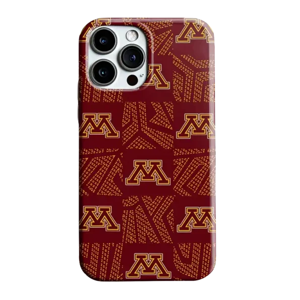 minnesota golden gophers chevron squares maroon phone case best selling