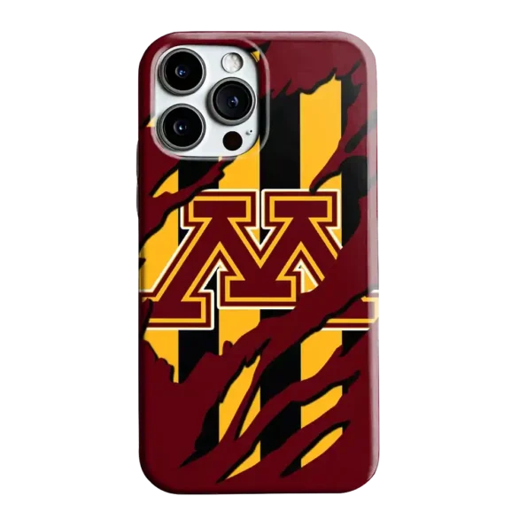 minnesota golden gophers claw scar maroon black phone case best selling