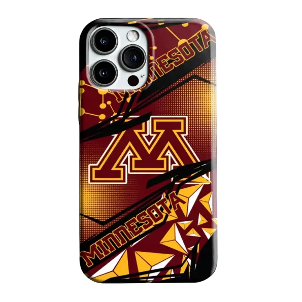 minnesota golden gophers jagged flash maroon black phone case best selling
