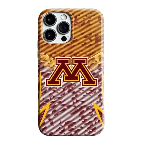 minnesota golden gophers striped overlay maroon phone case best selling