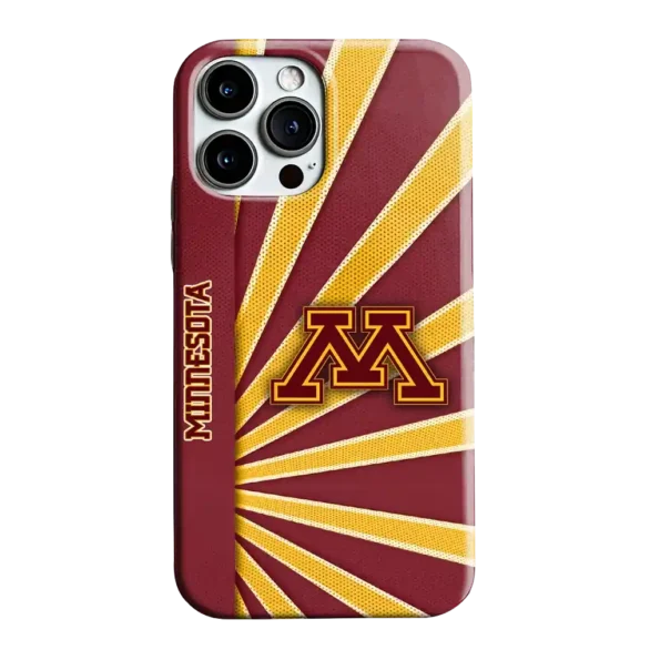 minnesota golden gophers sunburst rays maroon phone case best selling