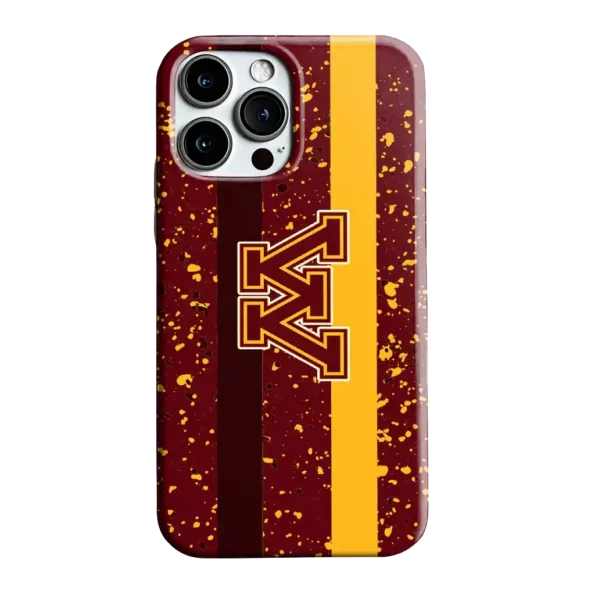 minnesota golden gophers textured stripe maroon phone case best selling