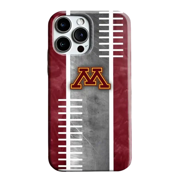 minnesota golden gophers yard markers maroon gray phone case best selling
