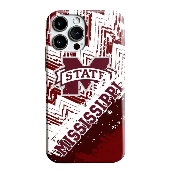 mississippi state bulldogs abstract zigzag maroon phone case best selling