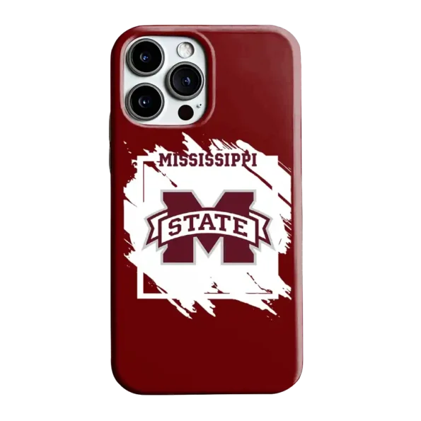 mississippi state bulldogs brush square maroon phone case best selling