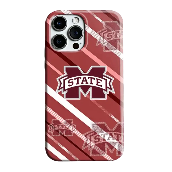 mississippi state bulldogs linear stripes maroon phone case best selling