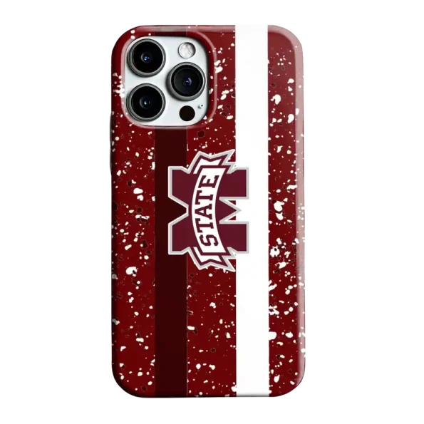 mississippi state bulldogs textured stripe maroon phone case best selling