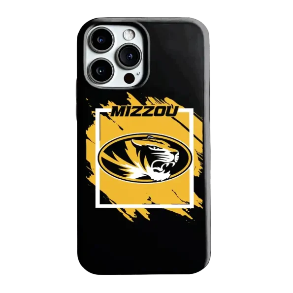 missouri tigers brush square black phone case best selling