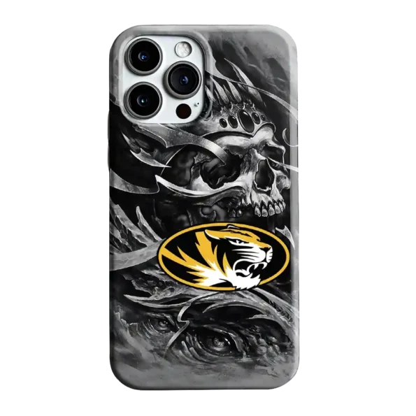 missouri tigers skull blades black gray phone case best selling