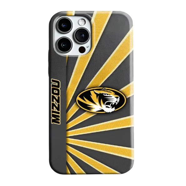 missouri tigers sunburst rays black phone case best selling