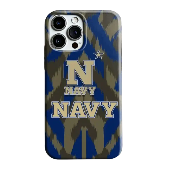 navy midshipmen chevron zigzag blue phone case best selling