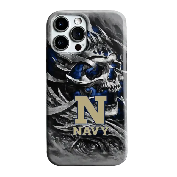 navy midshipmen skull blades blue gray phone case best selling