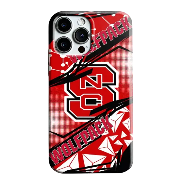 nc state wolfpack jagged flash red black phone case best selling