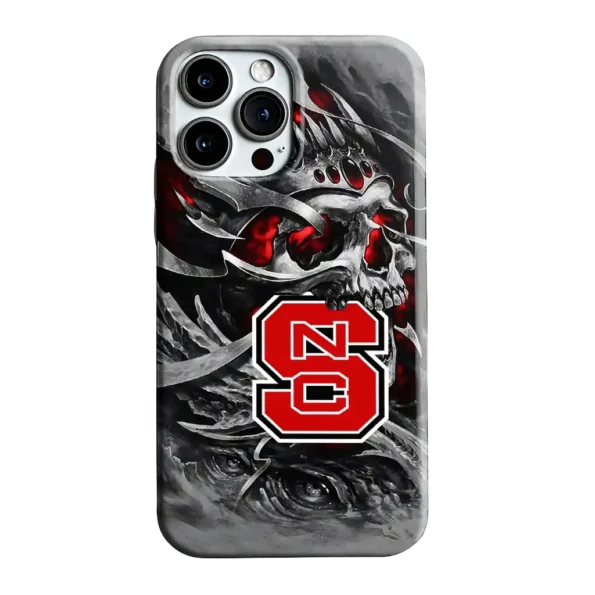 nc state wolfpack skull blades red gray phone case best selling