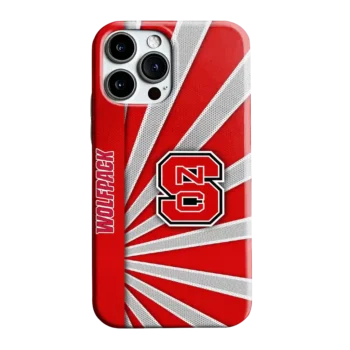 NC State Wolfpack Sunburst Rays Red Phone Case