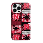 nebraska-cornhuskers-flamingo-palm-trees-red-phone-case-best-selling.webp