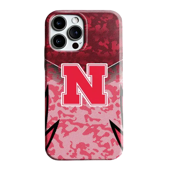 nebraska cornhuskers striped overlay red phone case best selling