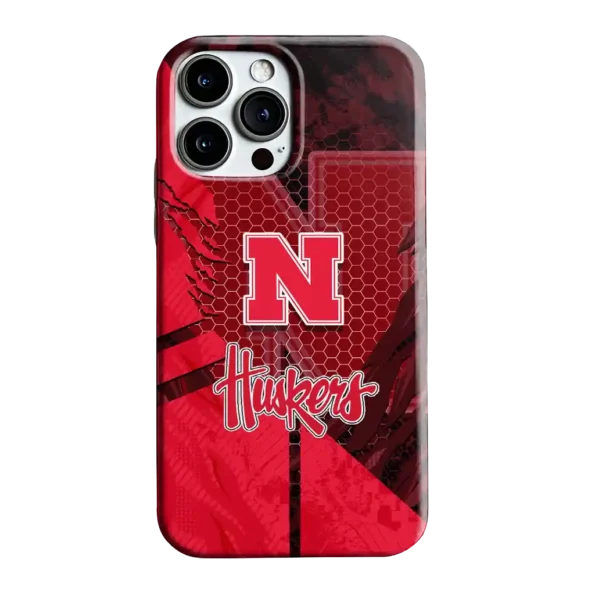 nebraska cornhuskers web overlay red phone case best selling