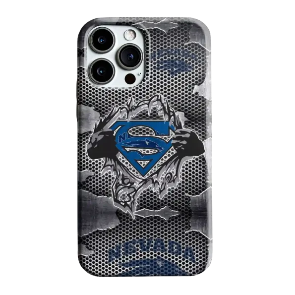 nevada wolf pack superman emblem burst gray phone case best selling
