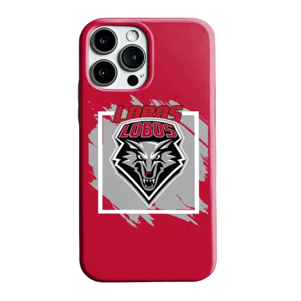new mexico lobos brush square red phone case best selling