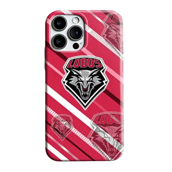 new mexico lobos linear stripes red phone case best selling