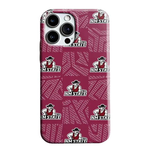 new mexico state aggies chevron squares crimson phone case best selling
