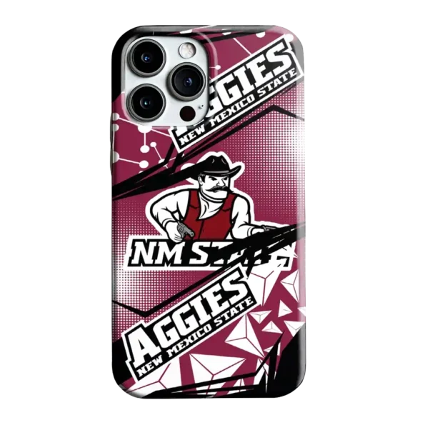 new mexico state aggies jagged flash crimson black phone case best selling