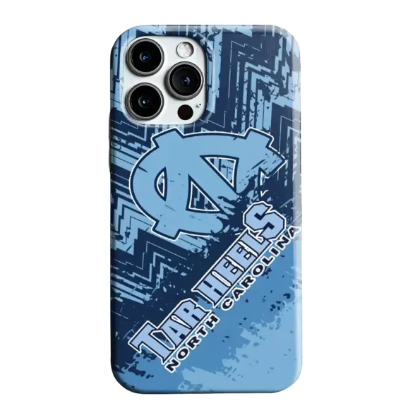 north carolina tar heels abstract zigzag light blue phone case best selling