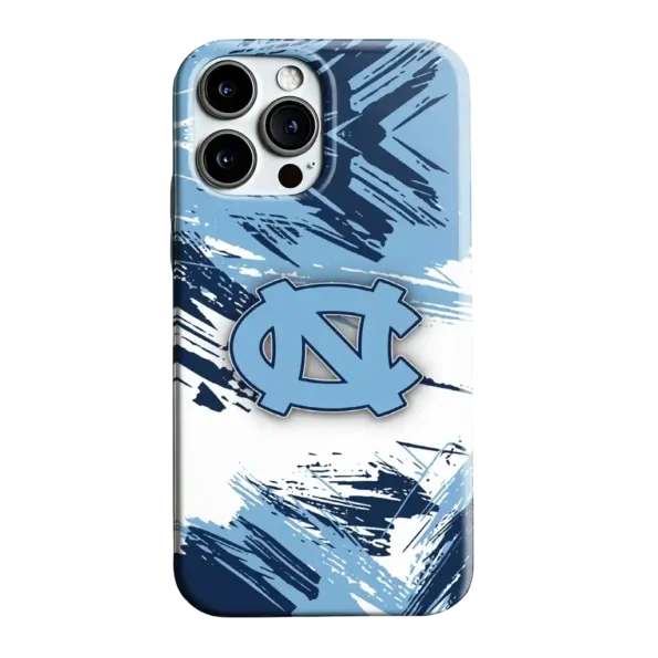 north carolina tar heels brushstroke clash light blue white phone case best selling