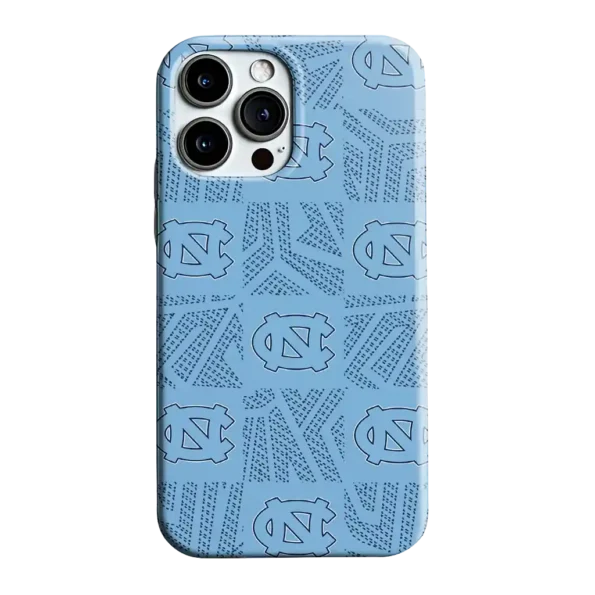 north carolina tar heels chevron squares light blue phone case best selling