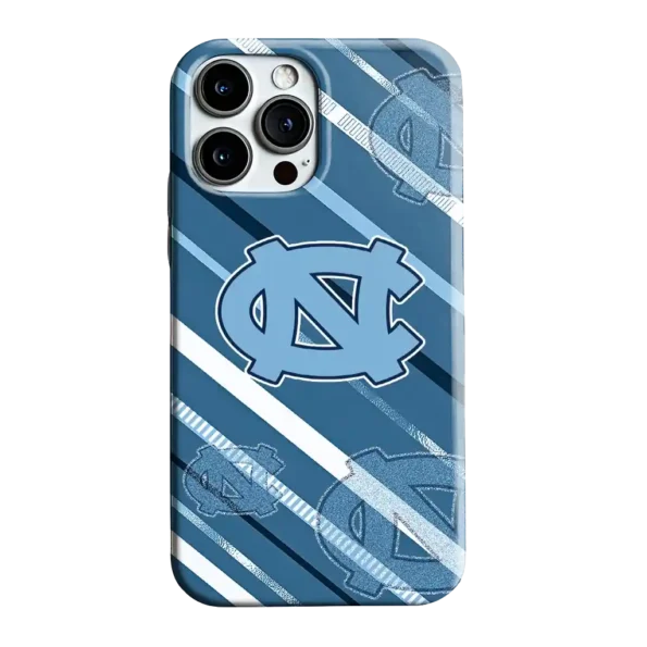 north carolina tar heels linear stripes light blue phone case best selling