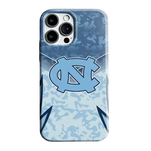 north carolina tar heels striped overlay light blue phone case best selling
