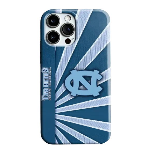north carolina tar heels sunburst rays light blue phone case best selling