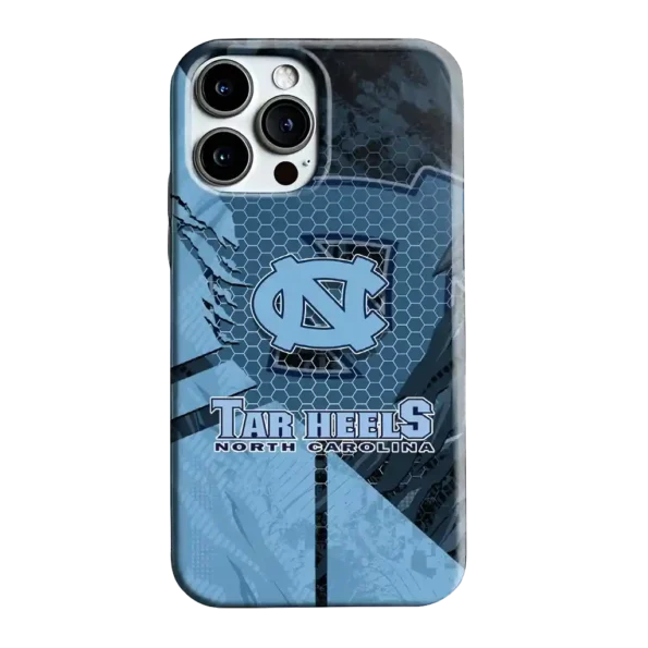 north carolina tar heels web overlay light blue phone case best selling