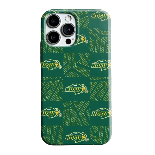 north dakota state bison chevron squares green phone case best selling