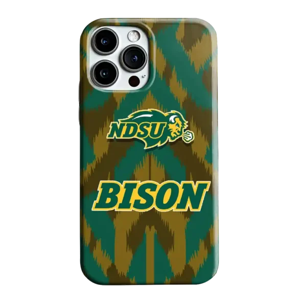 north dakota state bison chevron zigzag green phone case best selling