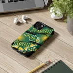 north-dakota-state-bison-jagged-flash-green-black-phone-case-best-selling.webp