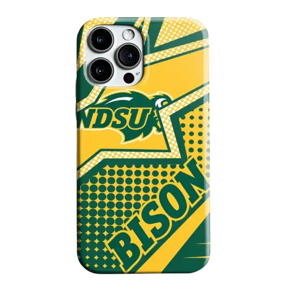 north dakota state bison star outline green phone case best selling