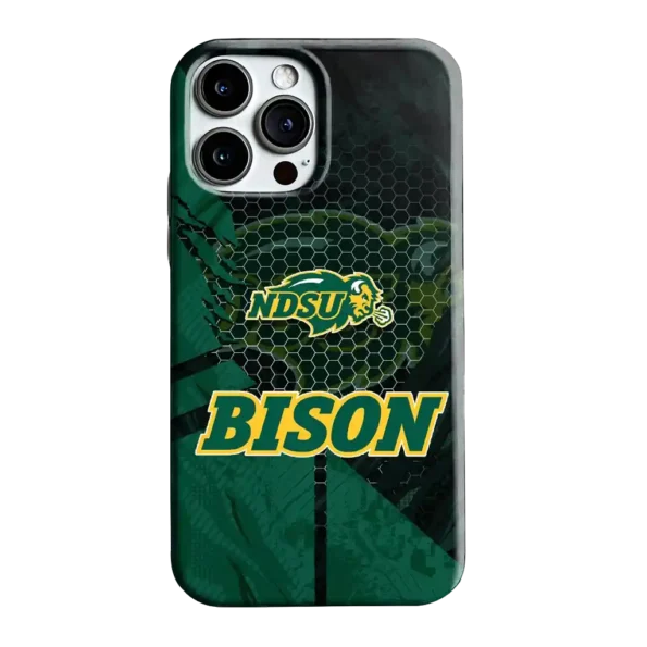 north dakota state bison web overlay green phone case best selling