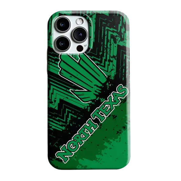 north texas mean green abstract zigzag green phone case best selling