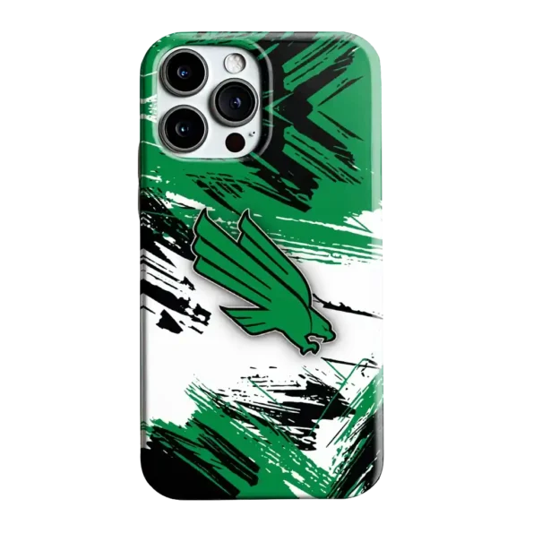 north texas mean green brushstroke clash green white phone case best selling