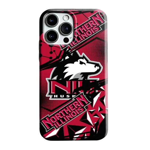 northern illinois huskies jagged flash red black phone case best selling