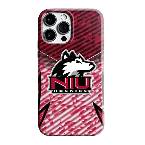 northern illinois huskies striped overlay red phone case best selling