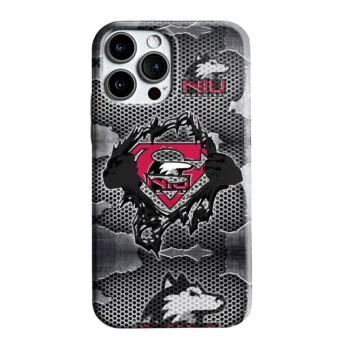 Northern Illinois Huskies Superman Emblem Burst Gray Phone Case