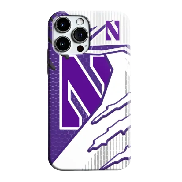northwestern wildcats armor streaks purple phone case best selling