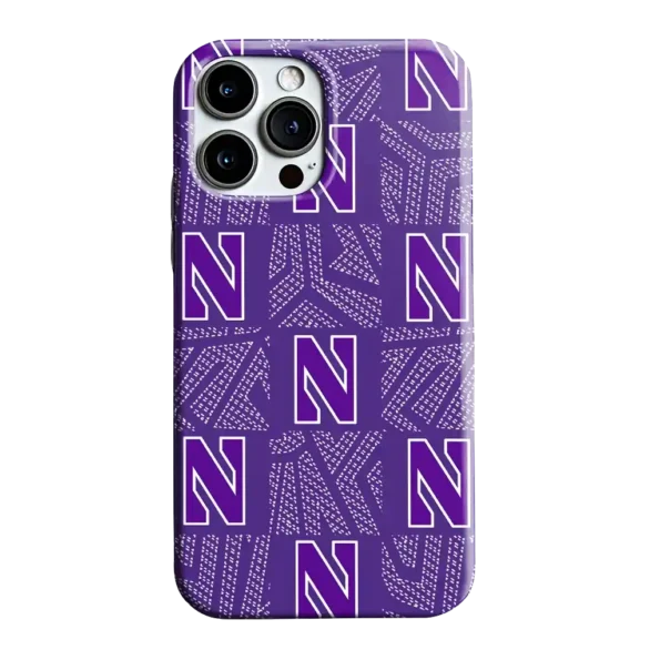 northwestern wildcats chevron squares purple phone case best selling