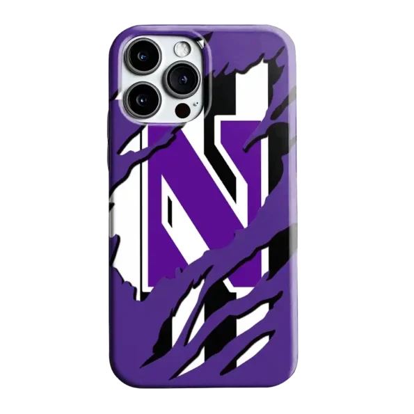 northwestern wildcats claw scar purple black phone case best selling
