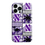 northwestern-wildcats-flamingo-palm-trees-purple-phone-case-best-selling.webp