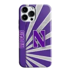 northwestern-wildcats-sunburst-rays-purple-phone-case-best-selling.webp