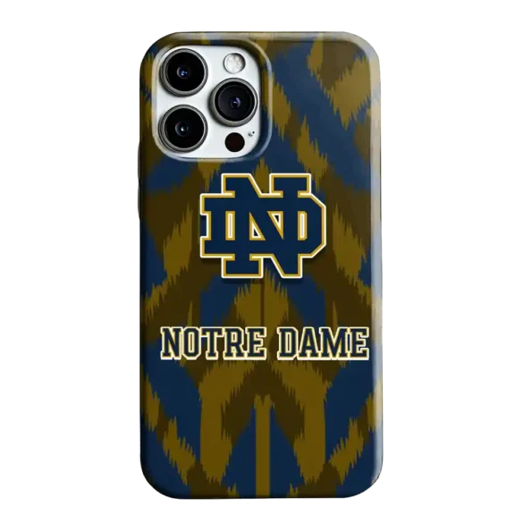 notre dame fighting irish chevron zigzag navy phone case best selling
